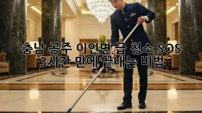 💨 충남 공주 이인면 급 청소 SOS! 3시간 만에 끝내는 비법 🏡