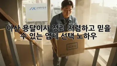 아산 용달이사 정리: 저렴하고 믿을 수 있는 업체 선택 노하우
